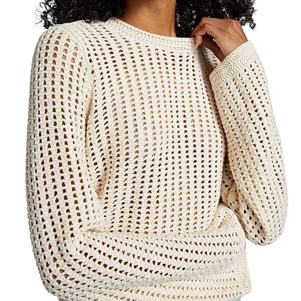 Frame Cream Crochet Sweater